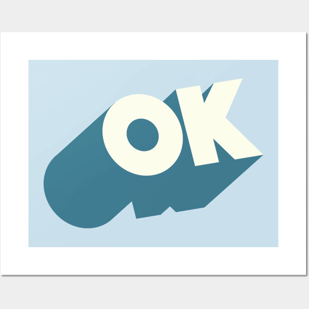 OK //// Ok Logo Blocky Design #3 Wall Art by DankFutura